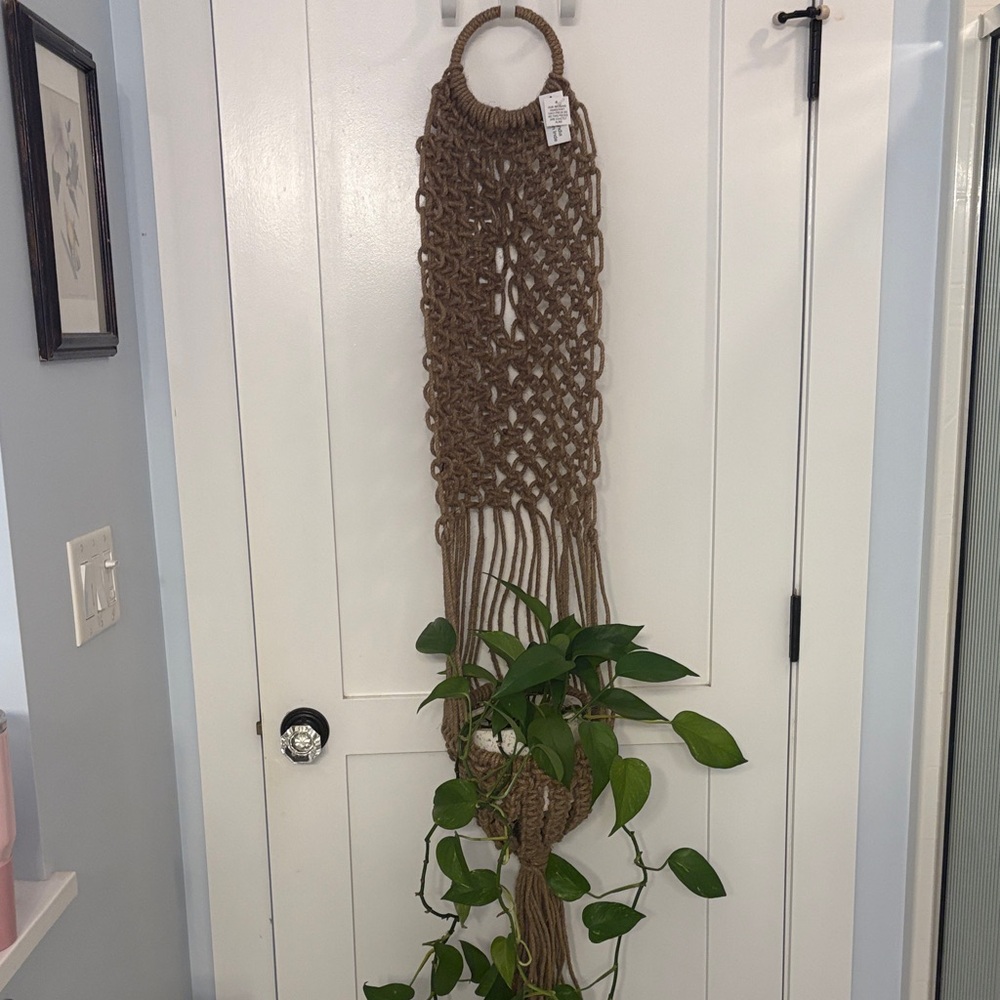 Anthropologie Brown Macramé Wall Hanging